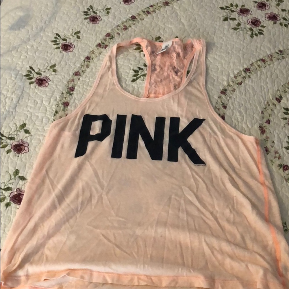 PINK pastel peach/orange workout top